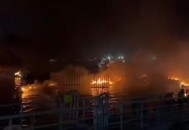 广西北海渔船起火,北海最大的渔船？