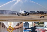 机场水门礼迎中国货,机场水门礼什么意思