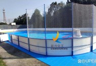 滑冰锯断公园护栏,滑冰场护栏