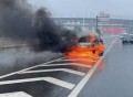 高架上理想车起火,视频：杭州高架上一商务车起火，被烧得只剩车架，消防10分钟扑灭, 你怎么看？