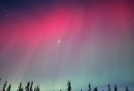 黑龙江现粉红极光,黑龙江北极光