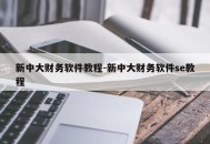 新中大财务软件教程-新中大财务软件se教程