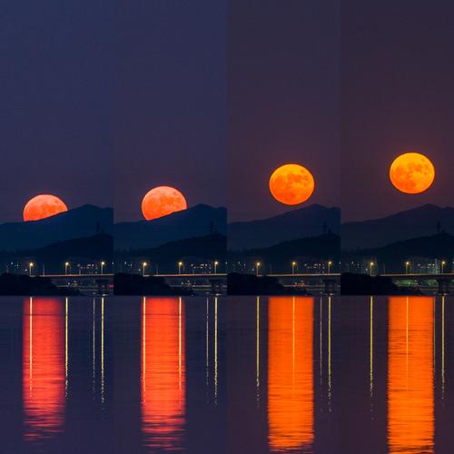 在新疆拍到超大圆月,乌鲁木齐看月亮最佳地点?