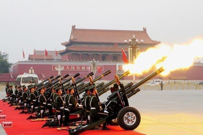 九三阅兵演练画面,国家礼炮都有多少响?