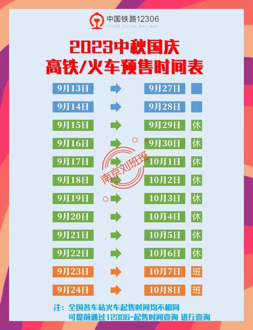 国庆中秋购票日历,国庆中秋购票日历出炉