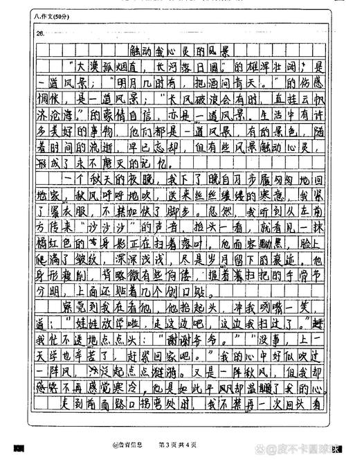 初中生作文看哭全网,我要看初中生作文了