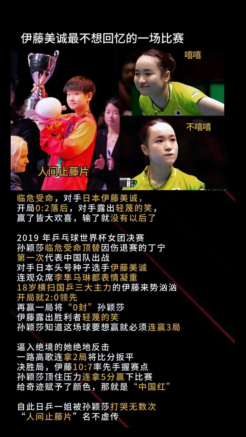 孙颖莎连赢4局下班,小魔王孙颖莎实力挺强的啊,为什么还被伊藤美诚连赢4局?问题出在哪里?