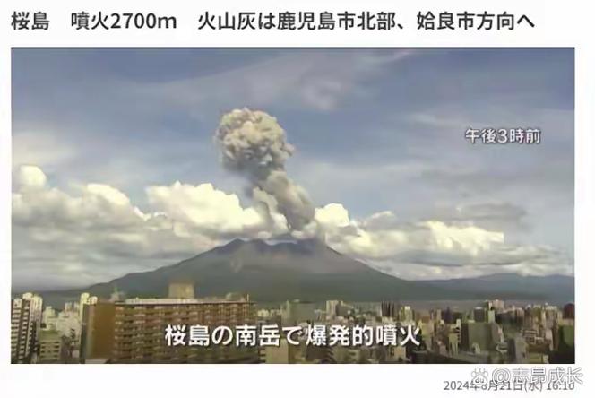 日樱岛火山连续喷发,樱岛火山已经喷发了吗?