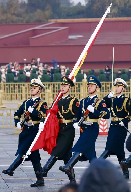 天安门新年升旗仪式,